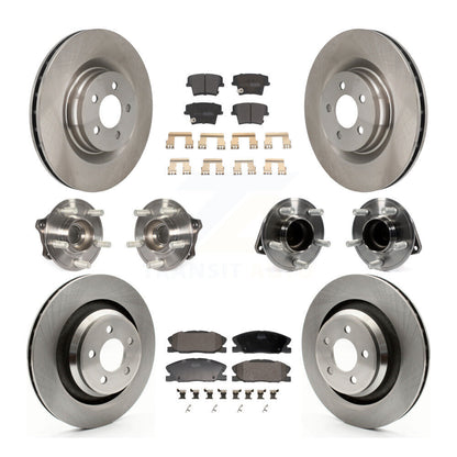 Kit de rotors et plaquettes de frein à disque, roulements de moyeu avant et arrière (10 pièces) pour Dodge Charger