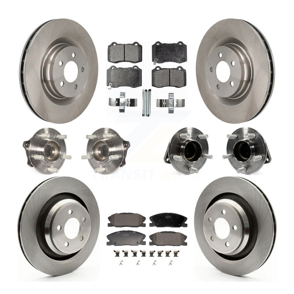 Kit de rotors et plaquettes de frein à disque, roulements de moyeu avant et arrière (10 pièces) pour Dodge Charger