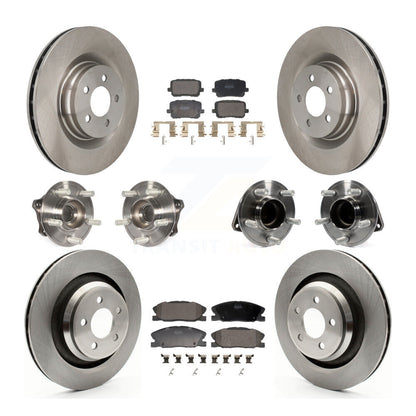 Kit de rotors et plaquettes de frein à disque, roulements de moyeu avant et arrière (10 pièces) pour Dodge Charger
