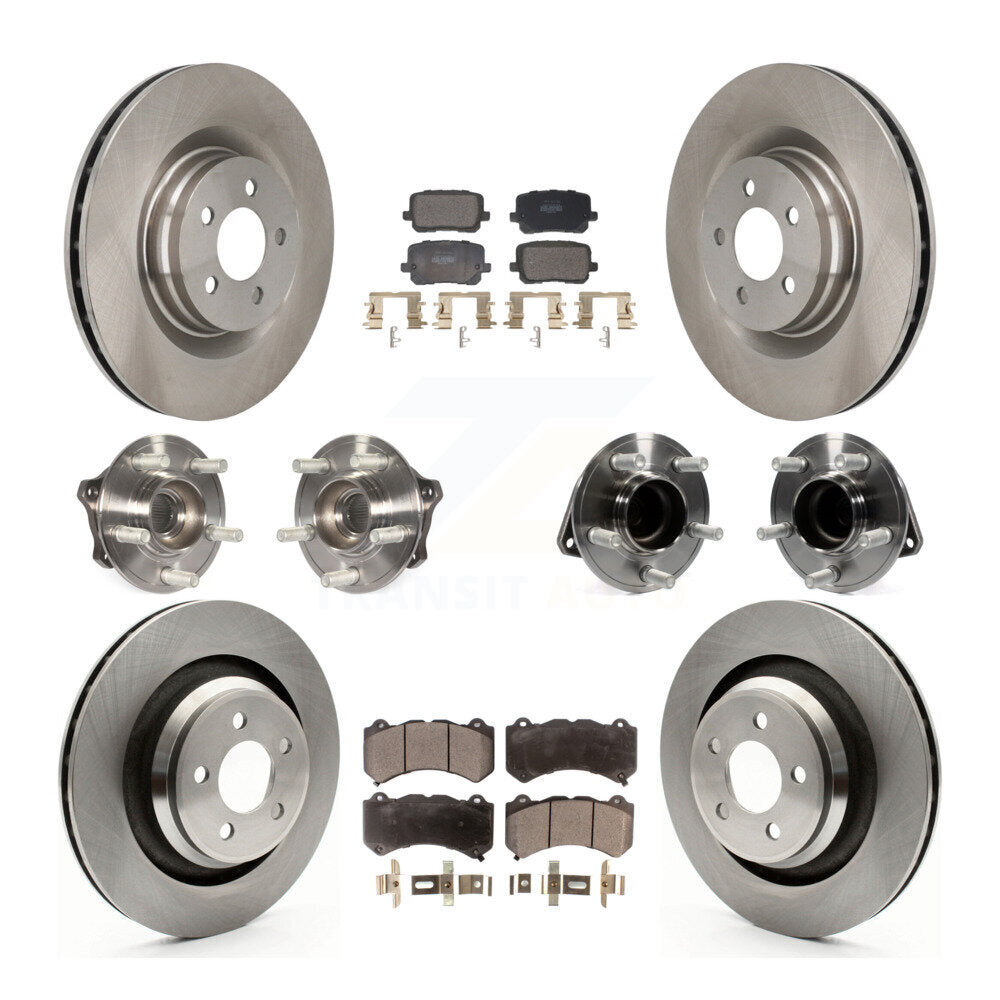 Kit de rotors et plaquettes de frein à disque, roulements de moyeu avant et arrière (10 pièces) pour Dodge Charger