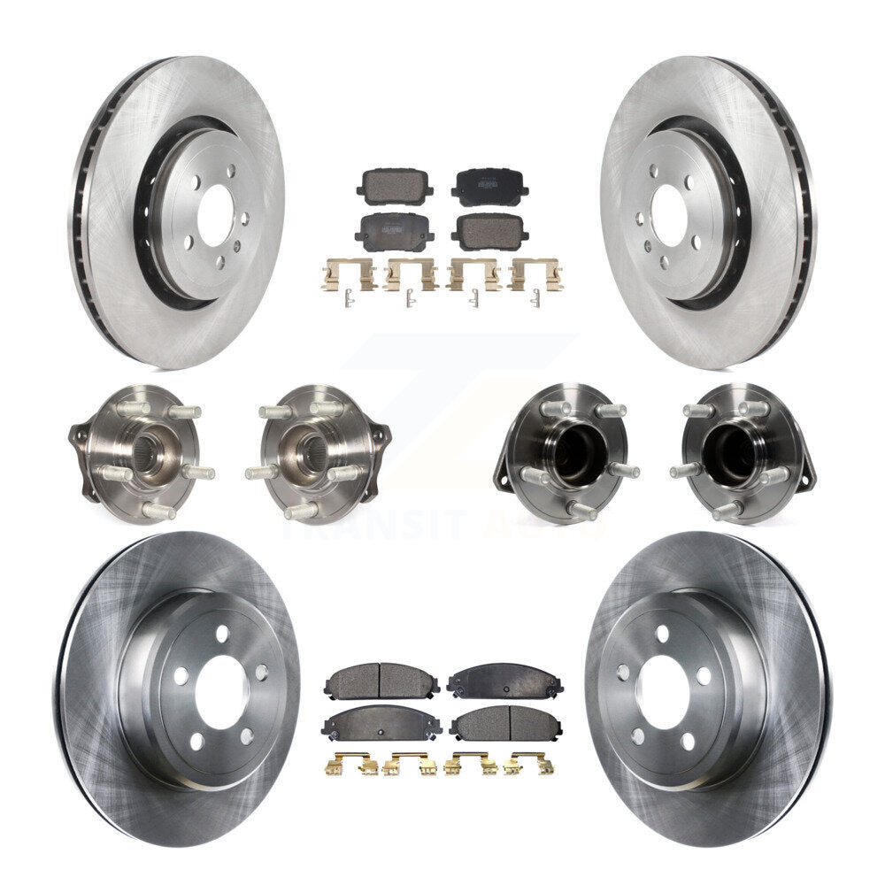 Kit de rotors et plaquettes de frein à disque, roulements de moyeu avant et arrière (10 pièces) pour Dodge Charger