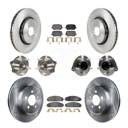 Kit de rotors et plaquettes de frein à disque, roulements de moyeu avant et arrière (10 pièces) pour Dodge Charger