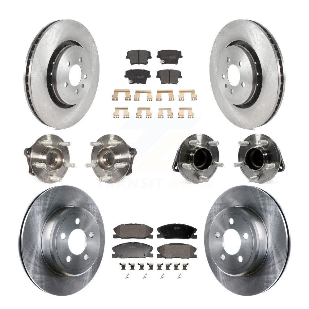 Kit de rotors et plaquettes de frein à disque, roulements de moyeu avant et arrière (10 pièces) pour Dodge Charger