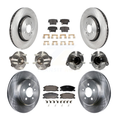 Kit de rotors et plaquettes de frein à disque, roulements de moyeu avant et arrière (10 pièces) pour Dodge Charger