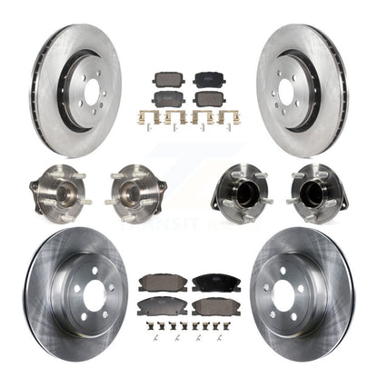 Kit de rotors et plaquettes de frein à disque, roulements de moyeu avant et arrière (10 pièces) pour Dodge Charger