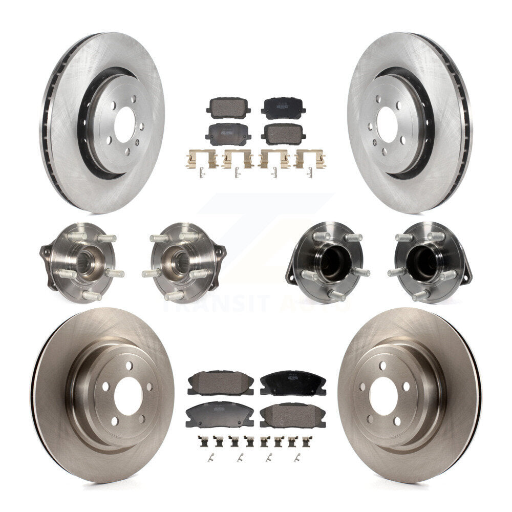 Kit de rotors et plaquettes de frein à disque, roulements de moyeu avant et arrière (10 pièces) pour Dodge Charger