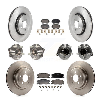 Kit de rotors et plaquettes de frein à disque, roulements de moyeu avant et arrière (10 pièces) pour Dodge Charger