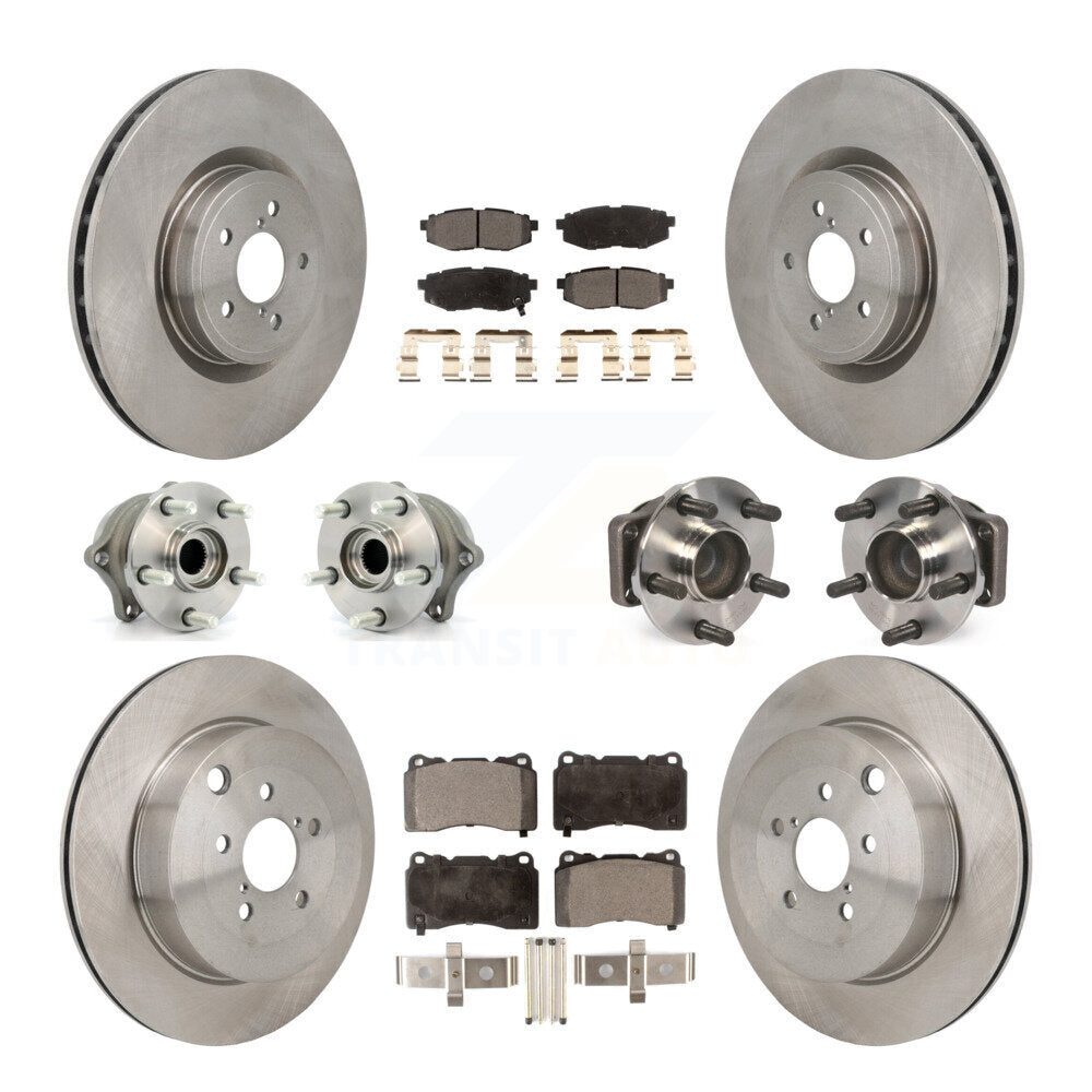 Kit de plaquettes de Rotor de frein à disque, roulement de moyeu avant et arrière (10 pièces) pour Subaru BRZ Bas 2017