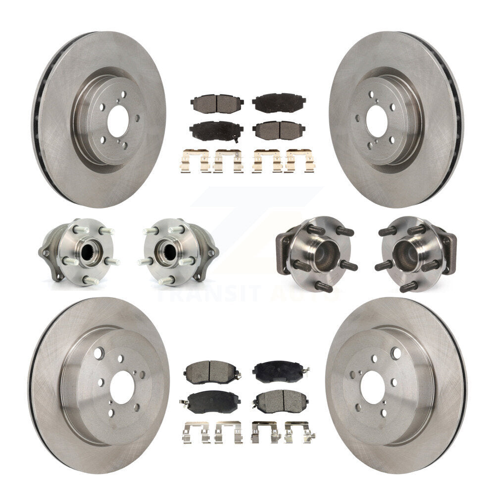 Kit de rotor et de plaquettes de frein avec roulement de moyeu avant et arrière (10 pièces) pour Toyota 86 Base/G 2019