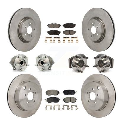 Kit de rotor et de plaquettes de frein avec roulement de moyeu avant et arrière (10 pièces) pour Toyota 86 Base/G 2019