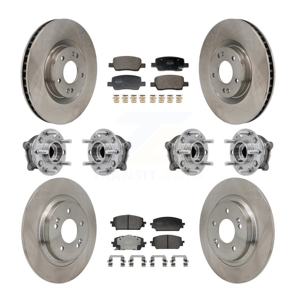 Kit de plaquettes de Rotor de frein à disque, roulement de moyeu avant et arrière (10 pièces) pour Hyundai Santa Fe Ki