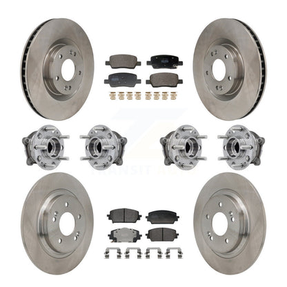 Kit de plaquettes de Rotor de frein à disque, roulement de moyeu avant et arrière (10 pièces) pour Hyundai Santa Fe Ki