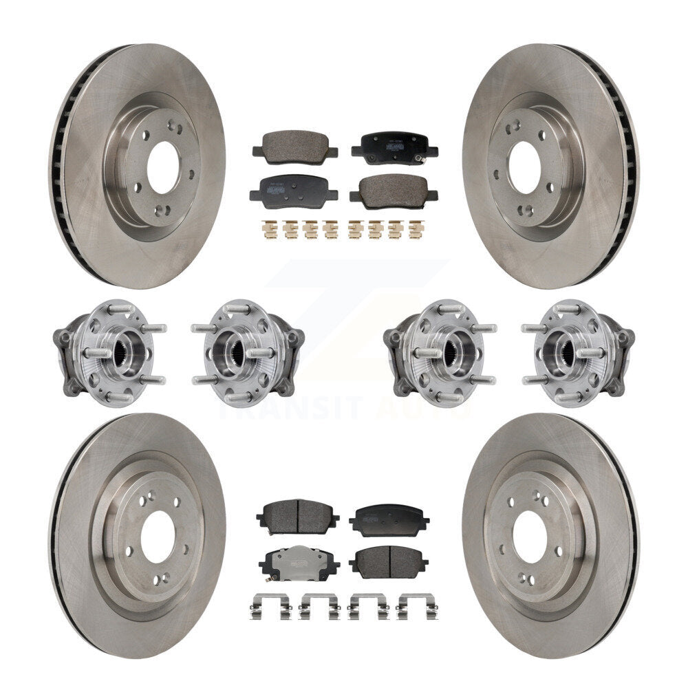 Kit de plaquettes de Rotor de frein à disque, roulement de moyeu avant et arrière (10 pièces) pour Hyundai Santa Fe Ki