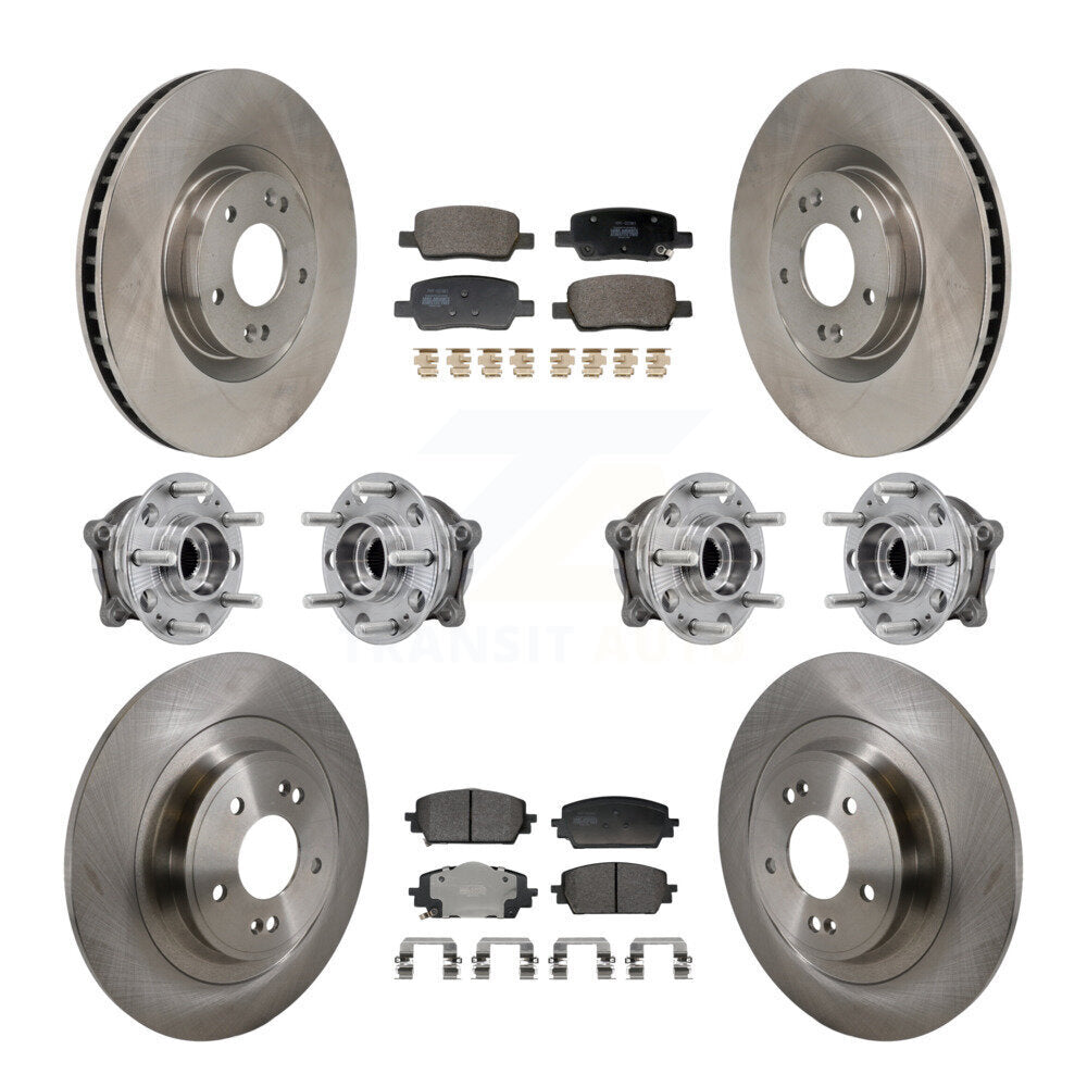 Kit de Rotor et de plaquettes de frein, roulement de moyeu avant et arrière (10 pièces) pour Hyundai Santa Cruz AW