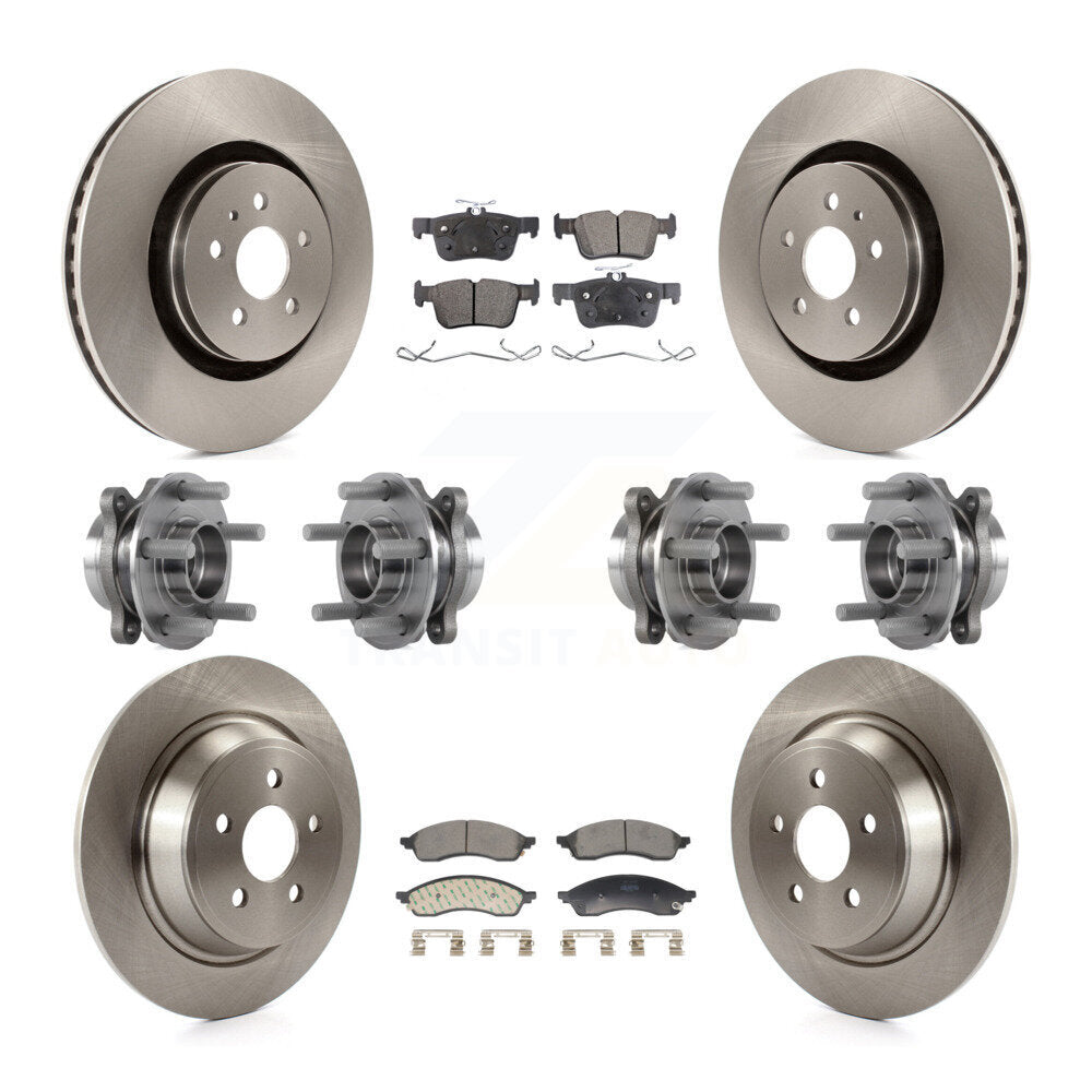 Kit de plaquettes de Rotor de frein, roulement de moyeu avant et arrière (10 pièces) pour Lincoln Nautilus AW 22-23