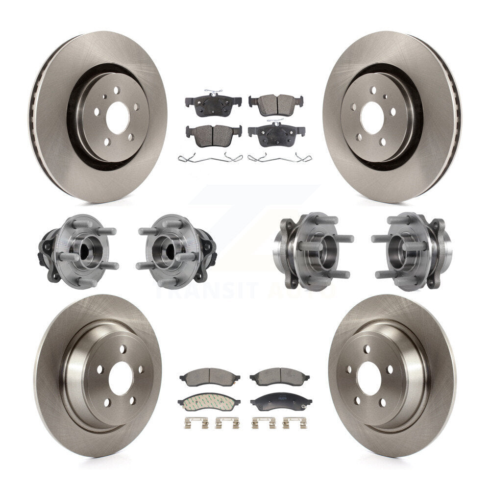 Kit de plaquettes de Rotor de frein, roulement de moyeu avant et arrière (10 pièces) pour Lincoln Nautilus FW 22-23