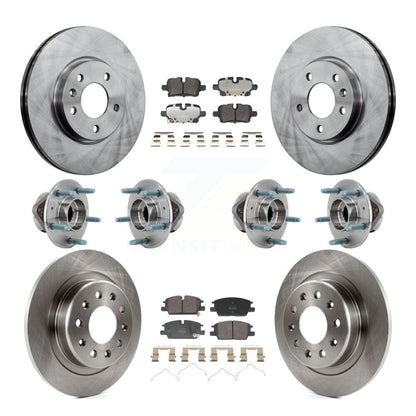 Kit de plaquettes de Rotor de frein, roulement de moyeu avant et arrière (10 pièces) pour Chevrolet Equinox GMC 4W
