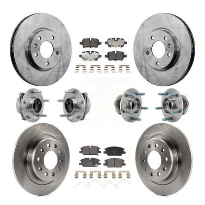 Kit de plaquettes de Rotor de frein, roulement de moyeu avant et arrière (10 pièces) pour Chevrolet Equinox GMC FW