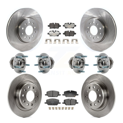 Kit de plaquettes de Rotor de frein, roulement de moyeu avant et arrière (10 pièces) pour Chevrolet Equinox GMC 4W