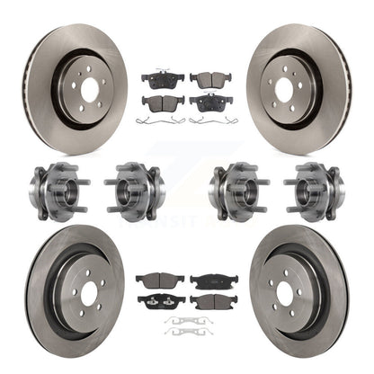 Kit de plaquettes de Rotor de frein, roulement de moyeu avant et arrière (10 pièces) pour Lincoln Nautilus AW 19-23