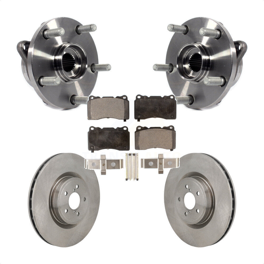 Ensemble de roulement de moyeu avant, Rotor de frein et Kit de plaquettes pour Subaru Impreza WRX ST 2004