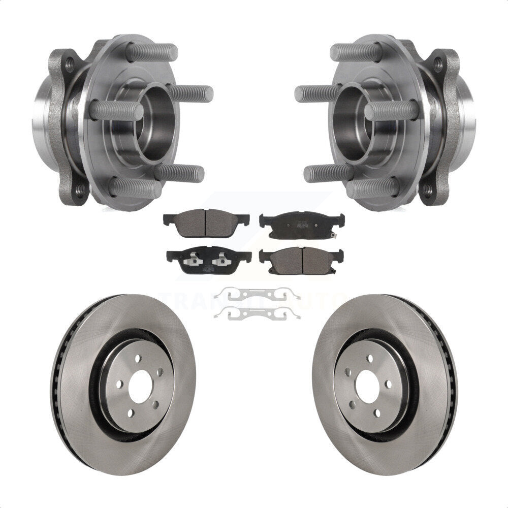 Kit de Rotor et plaquettes de frein, roulement de moyeu avant, pour Ford Edge avec étrier peint en rouge