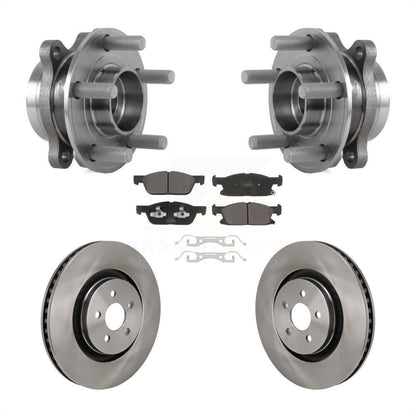 Kit de Rotor et plaquettes de frein, roulement de moyeu avant, pour Ford Edge avec étrier peint en rouge