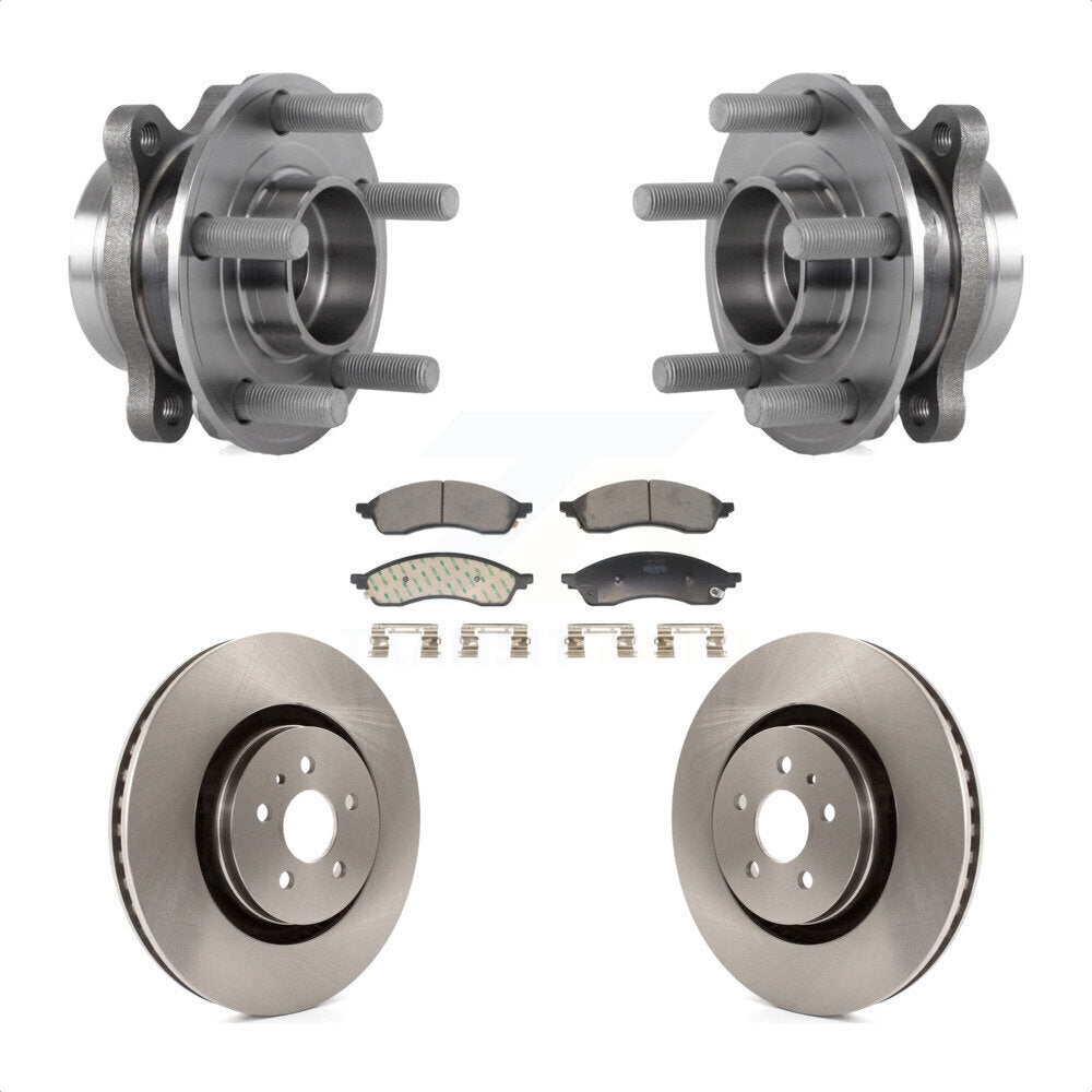 Kit de rotors et plaquettes de frein à disque, ensemble de roulements de moyeu avant pour Lincoln Nautilus
