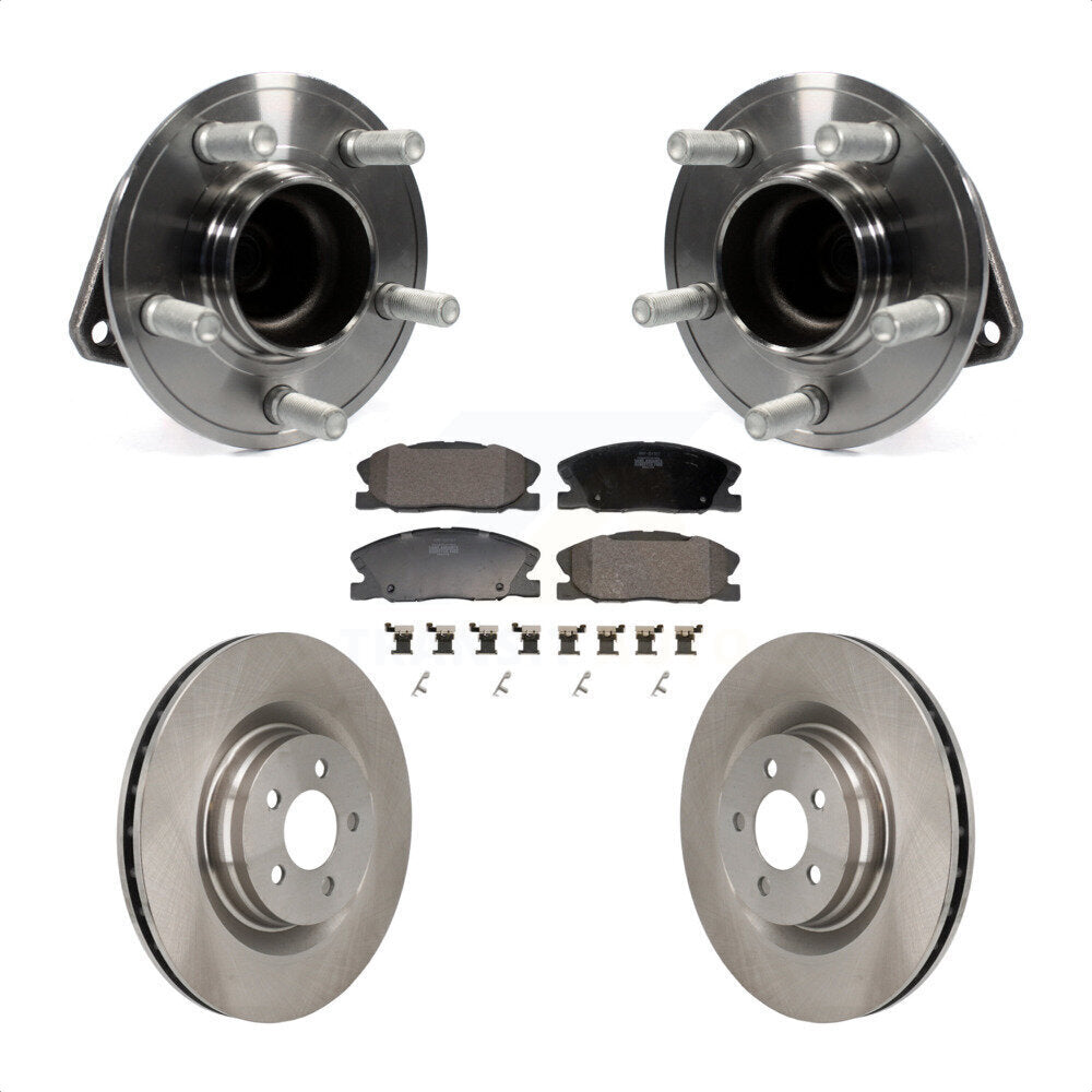Ensemble de roulements de moyeu avant, Rotors et plaquettes de frein à disque, Kit pour Dodge Charger