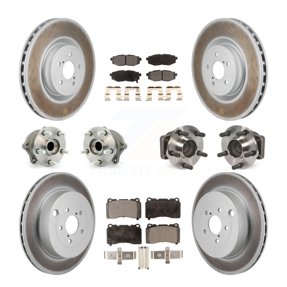 Kit de plaquettes de rotor de frein, roulement de moyeu avant et arrière (10 pièces) pour Subaru BRZ Bas 2017