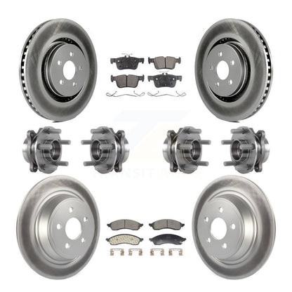 Kit de plaquettes de rotor de frein, roulement de moyeu avant et arrière (10 pièces) pour Lincoln Nautilus AW