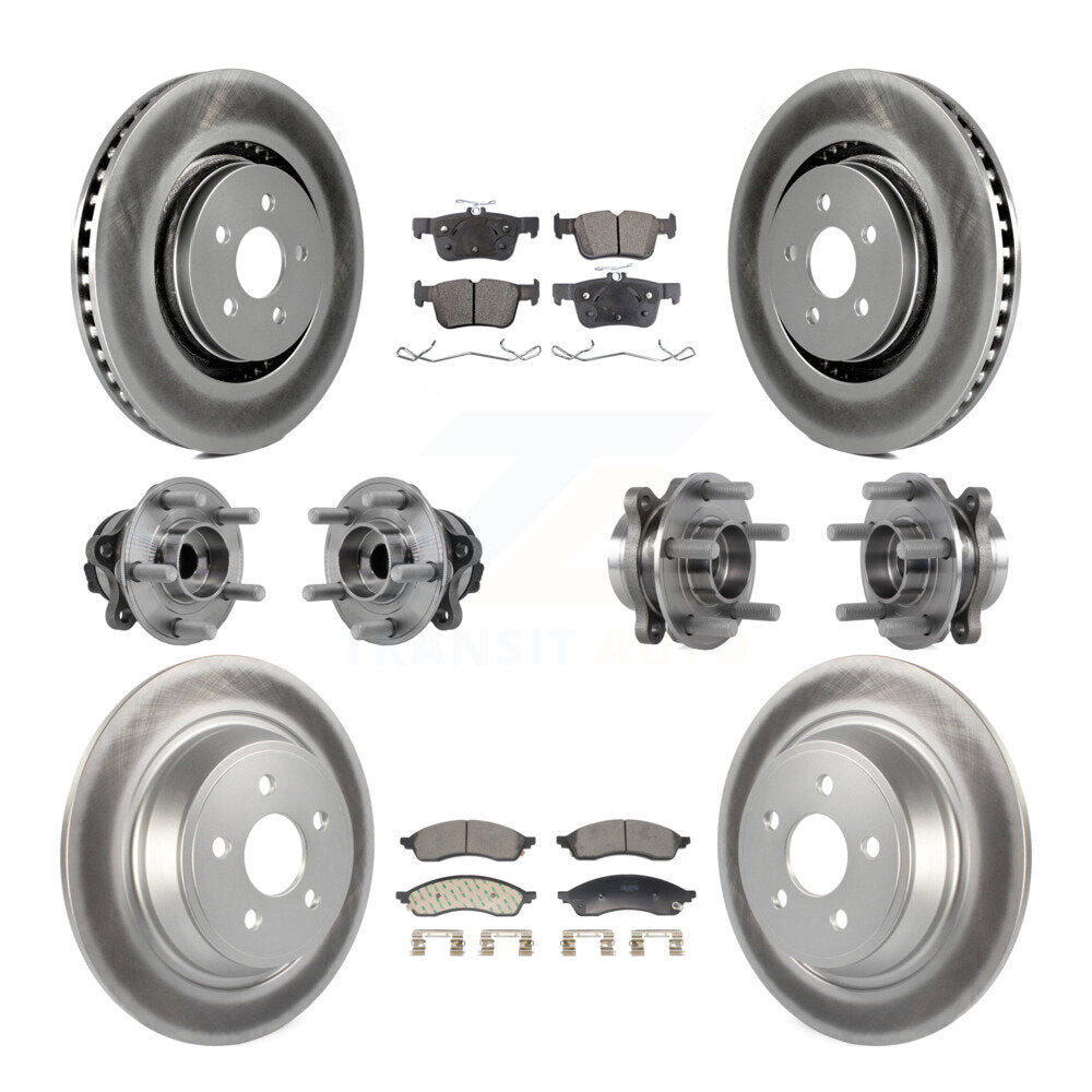 Kit de plaquettes de rotor de frein, roulement de moyeu avant et arrière (10 pièces) pour Lincoln Nautilus FW