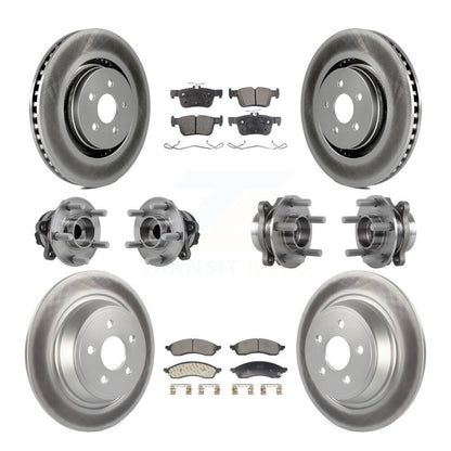 Kit de plaquettes de rotor de frein, roulement de moyeu avant et arrière (10 pièces) pour Lincoln Nautilus FW
