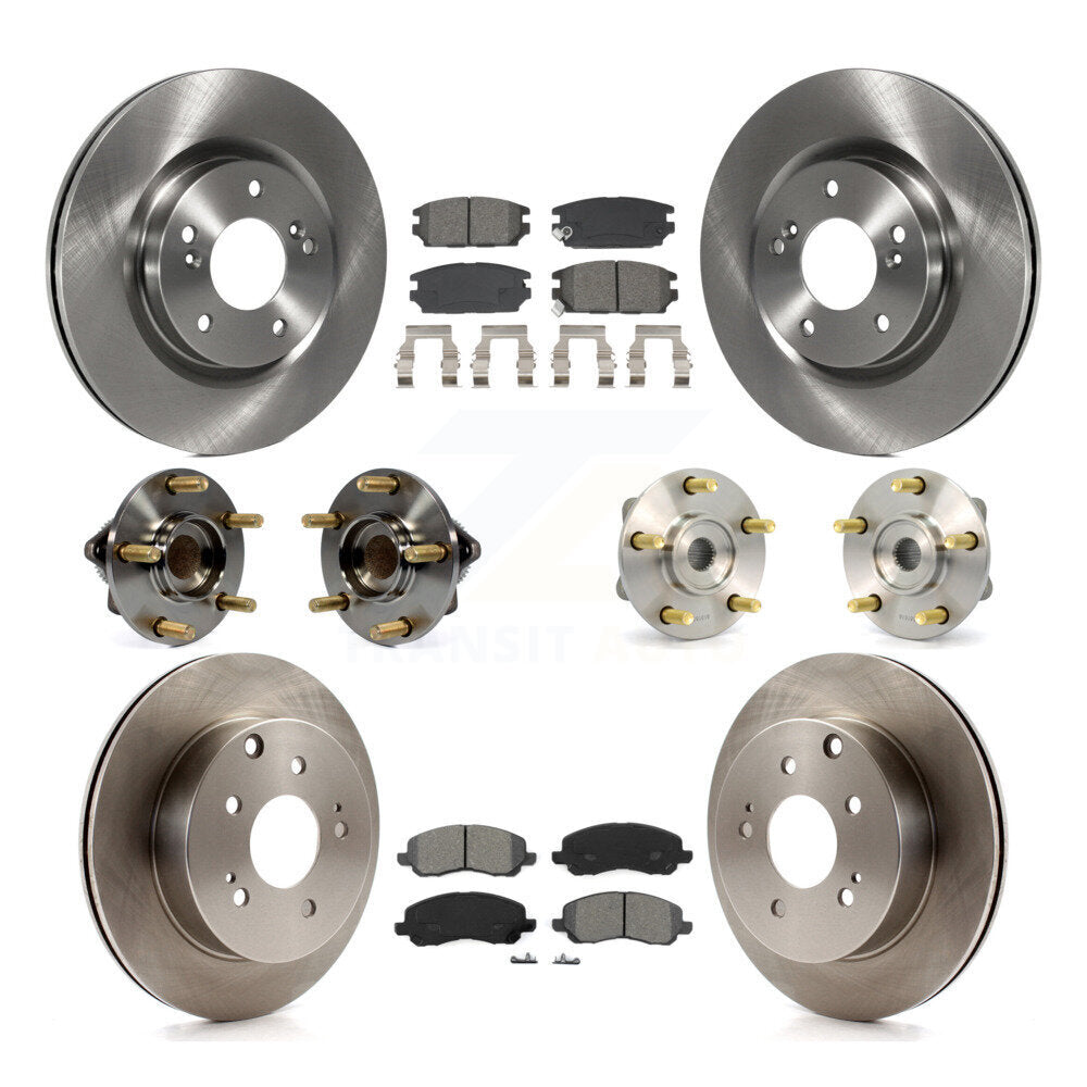 Kit de plaquettes de Rotor de frein, roulement de moyeu avant et arrière (10 pièces) pour Mitsubishi Eclipse 3.8 06