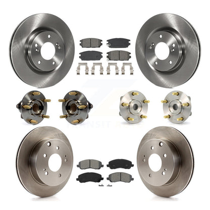 Kit de plaquettes de Rotor de frein, roulement de moyeu avant et arrière (10 pièces) pour Mitsubishi Eclipse 3.8 06