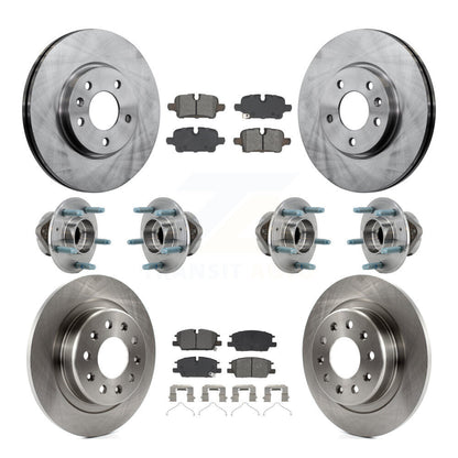 Kit de plaquettes de Rotor de frein, roulement de moyeu avant et arrière (10 pièces) pour Chevrolet Equinox GMC 4W