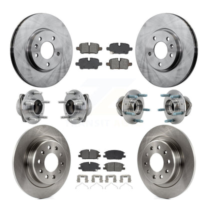 Kit de plaquettes de Rotor de frein, roulement de moyeu avant et arrière (10 pièces) pour Chevrolet Equinox GMC FW