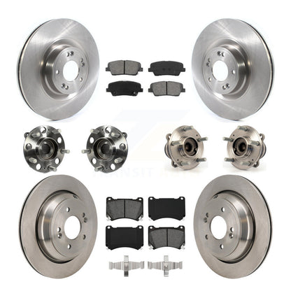 Kit de rotors et plaquettes de frein à disque, roulement de moyeu avant et arrière (10 pièces) pour Hyundai Equu 2011
