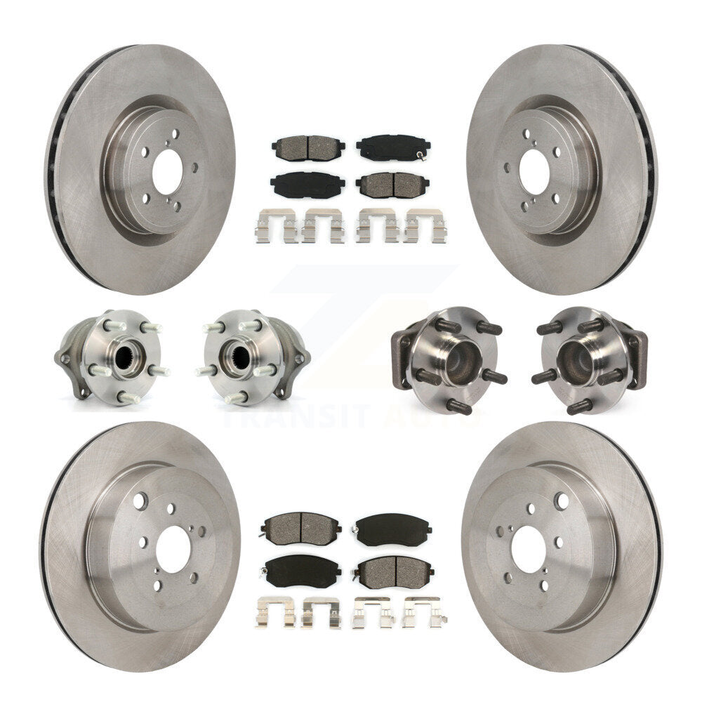 Kit de rotor et de plaquettes de frein avec roulement de moyeu avant et arrière (10 pièces) pour Toyota 86 Base/G 2019