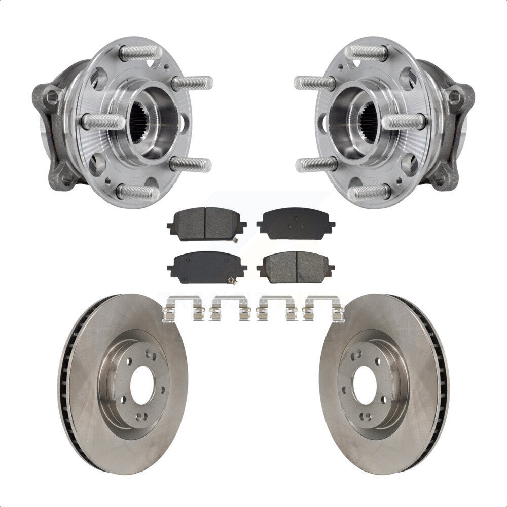 Kit de plaquettes de Rotor de frein à disque, roulement de moyeu avant, pour Hyundai Santa Fe Kia Sorento Cru