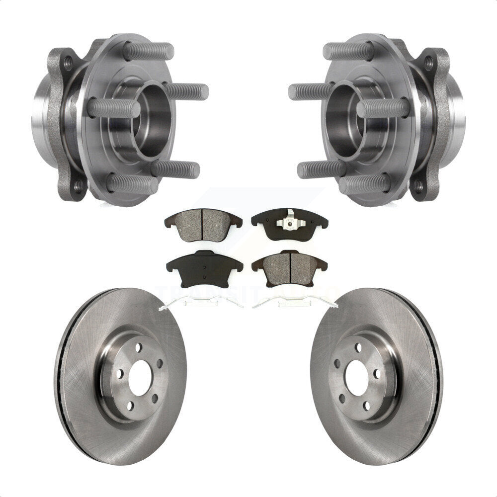 Kit de rotor de frein et de plaquettes d'assemblage de roulement de moyeu avant pour Lincoln MKZ 2017 2020 – 2.0