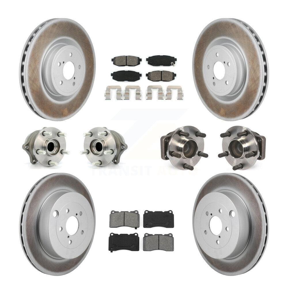 Kit de plaquettes de rotor de frein, roulement de moyeu avant et arrière (10 pièces) pour Subaru BRZ Bas 2017