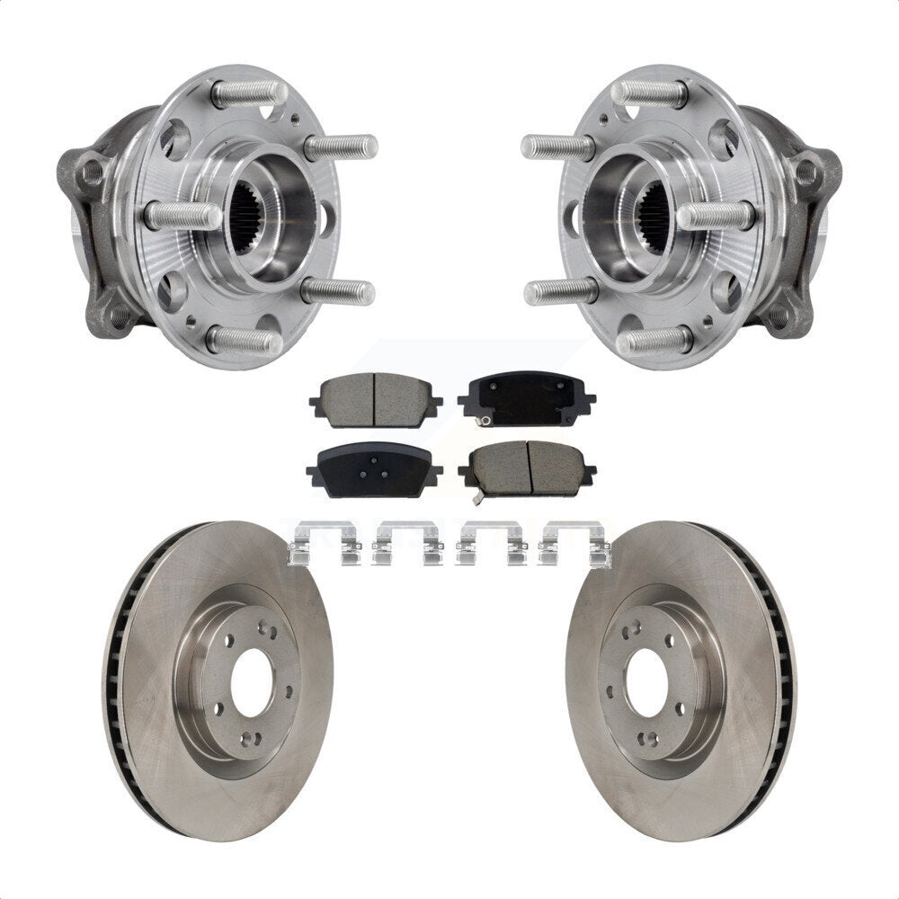 Kit de plaquettes de Rotor de frein à disque, roulement de moyeu avant, pour Hyundai Santa Fe Kia Sorento Cru