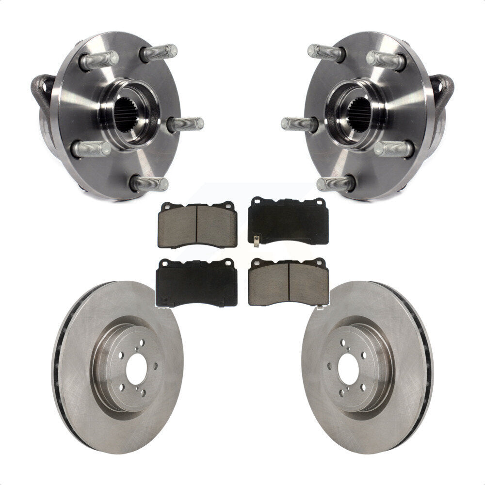 Ensemble de roulement de moyeu avant, Rotor de frein et Kit de plaquettes pour Subaru Impreza WRX ST 2004