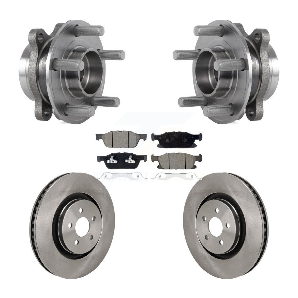Kit de Rotor et plaquettes de frein, roulement de moyeu avant, pour Ford Edge avec étrier peint en rouge