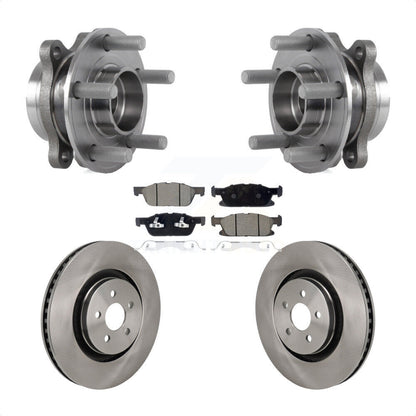 Kit de Rotor et plaquettes de frein, roulement de moyeu avant, pour Ford Edge avec étrier peint en rouge