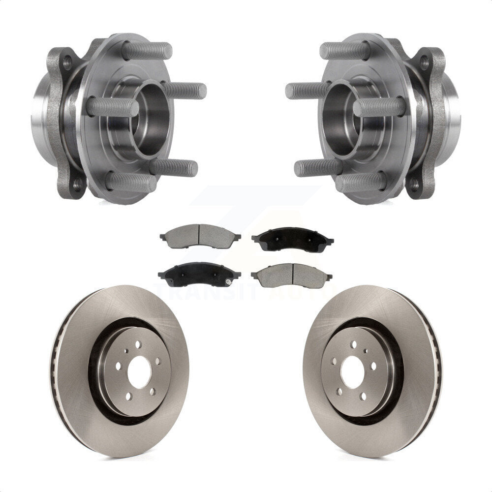 Kit de rotors et plaquettes de frein à disque, ensemble de roulements de moyeu avant pour Lincoln Nautilus