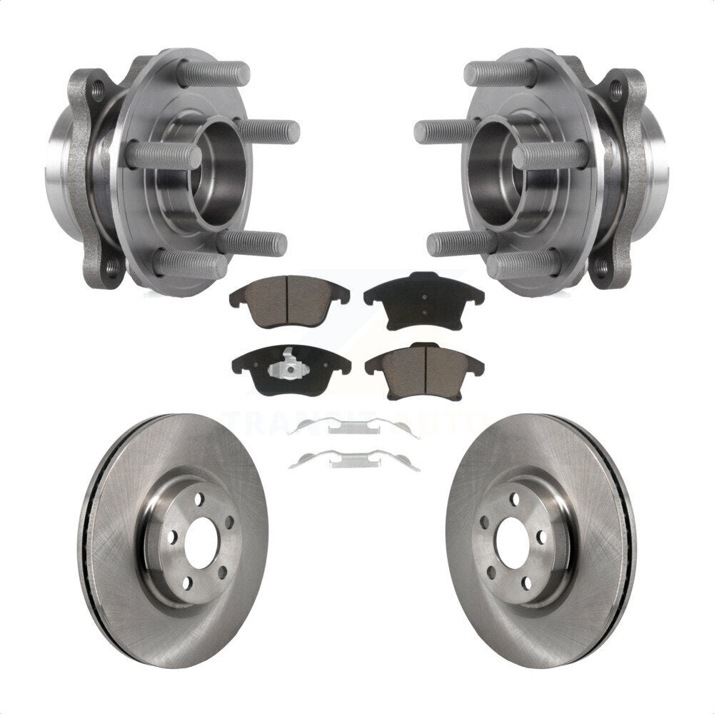 Kit de rotor de frein et de plaquettes d'assemblage de roulement de moyeu avant pour Lincoln MKZ 2017 2020 – 2.0
