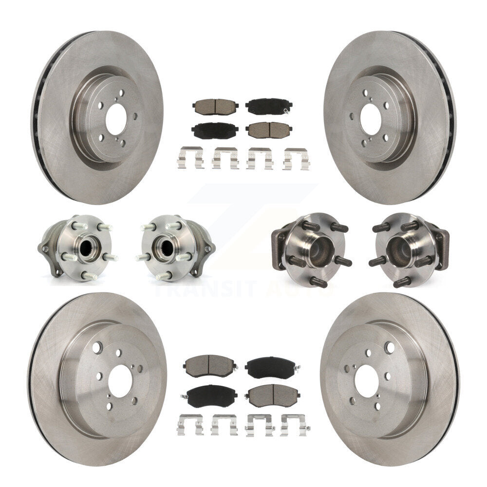 Kit de rotor et de plaquettes de frein avec roulement de moyeu avant et arrière (10 pièces) pour Toyota 86 Base/G 2019