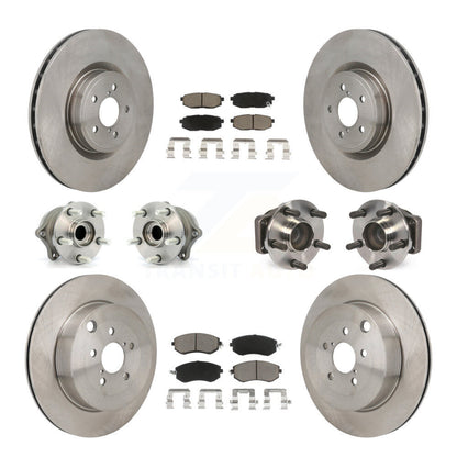 Kit de rotor et de plaquettes de frein avec roulement de moyeu avant et arrière (10 pièces) pour Toyota 86 Base/G 2019